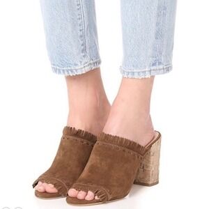 TORY BURCH Huntington mule Heel‎ Brown Suede Size 7